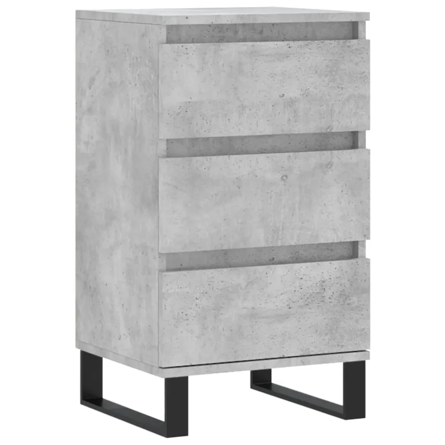 Buffet gris béton 40x35x70 cm bois d'ingénierie - 2