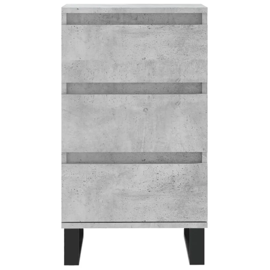 Buffet gris béton 40x35x70 cm bois d'ingénierie - 5