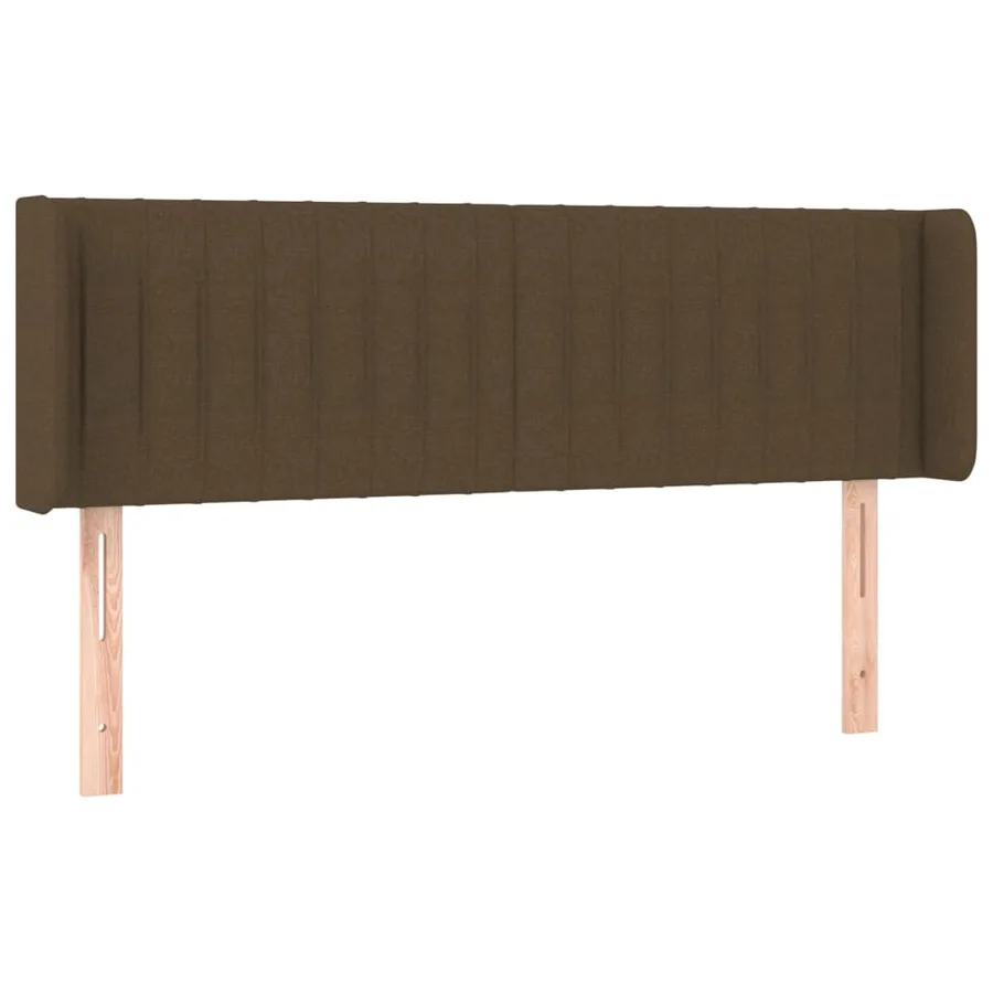 Tête de lit avec oreilles Marron Foncé 147x16x78/88 cm Tissu - 2