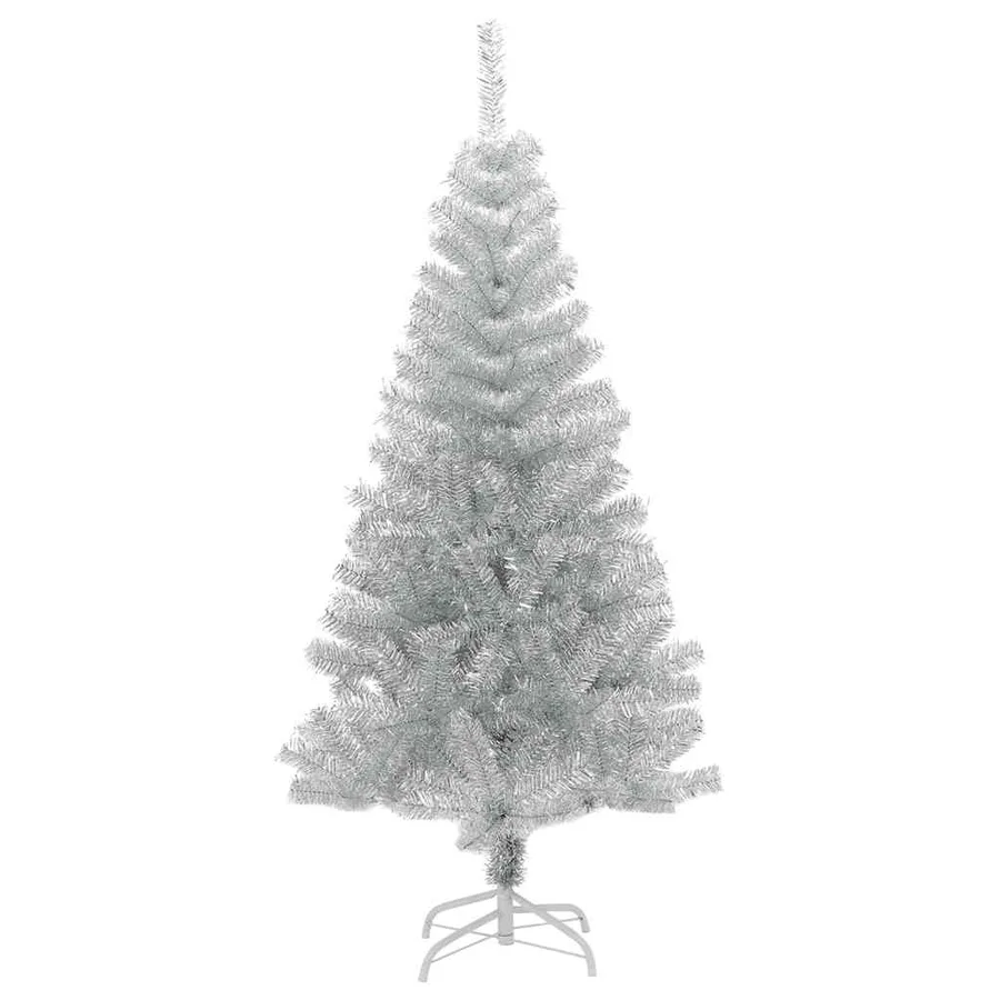 Sapin de Noël artificiel avec support argenté 150 cm PET - 3