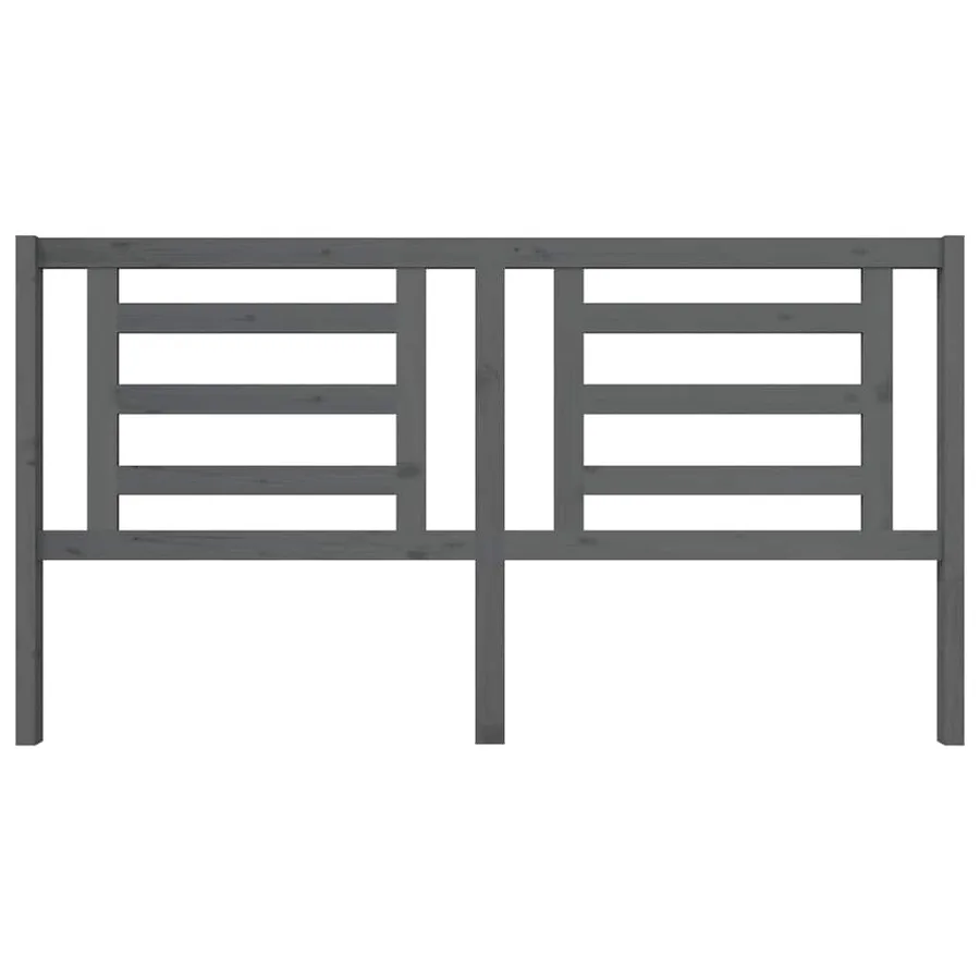 Tête de lit Gris 186x4x100 cm Bois de pin massif - 3