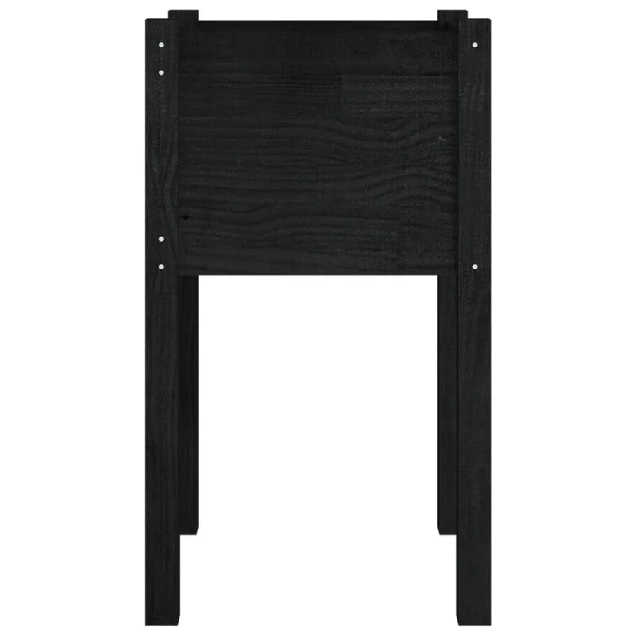 Jardinière d'extérieur Noir 40x40x70 cm Bois de pin massif - 4