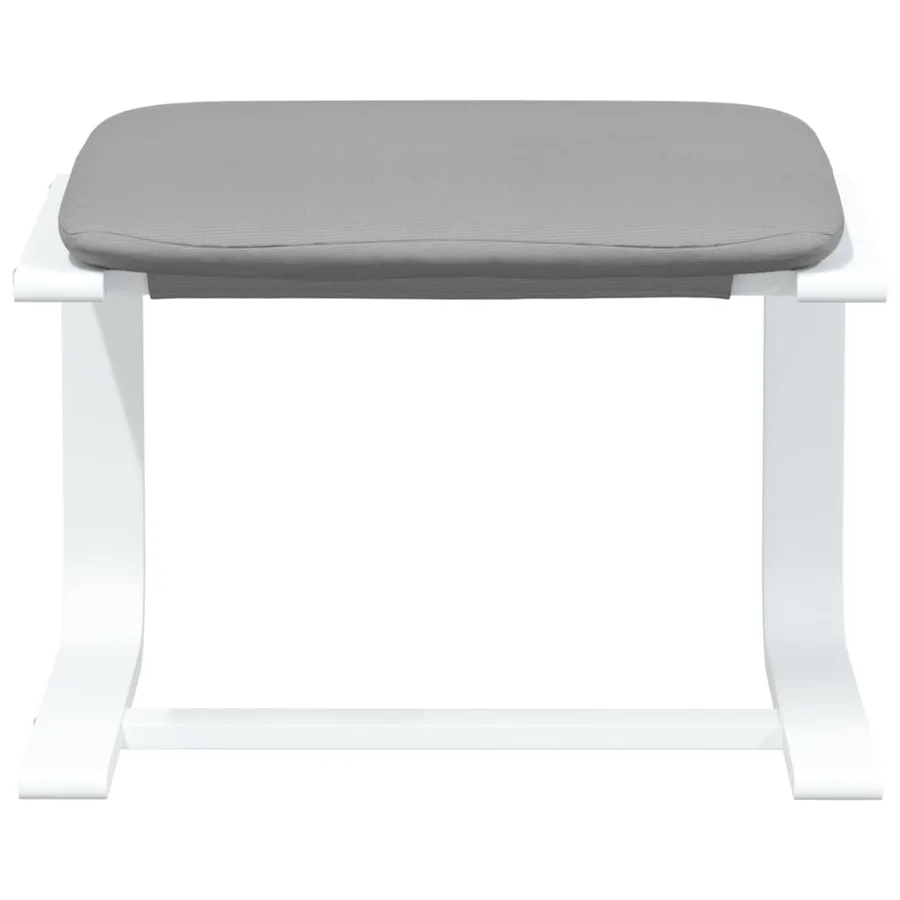 Chaise de relaxation avec repose-pied Gris clair Tissu - 6