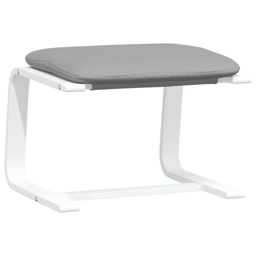 Chaise de relaxation avec repose-pied Gris clair Tissu - 7