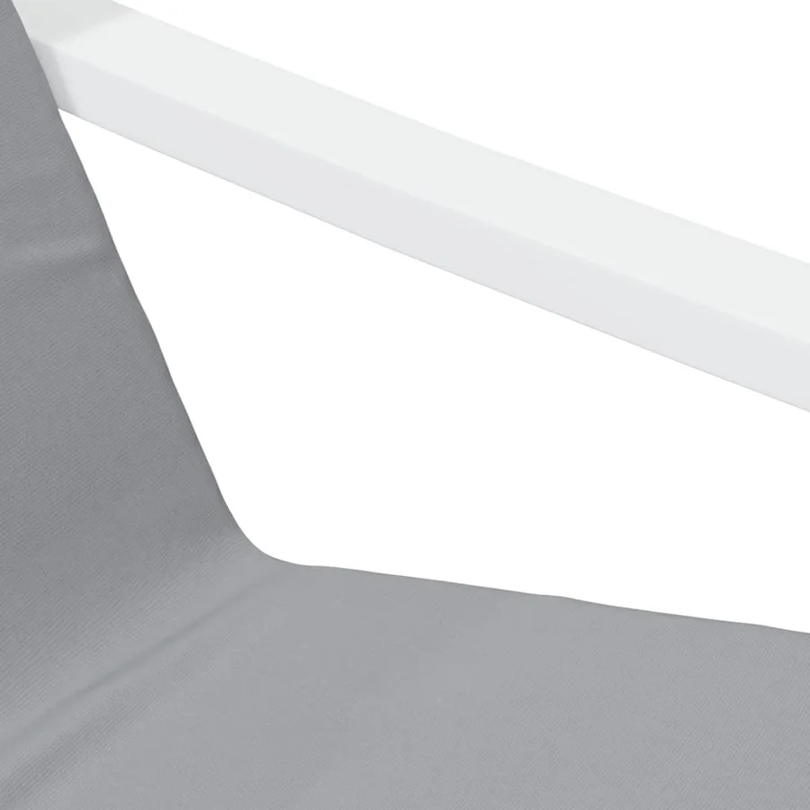 Chaise de relaxation avec repose-pied Gris clair Tissu - 8