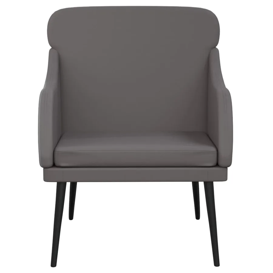 Fauteuil Gris 63x76x80 cm Similicuir - 3