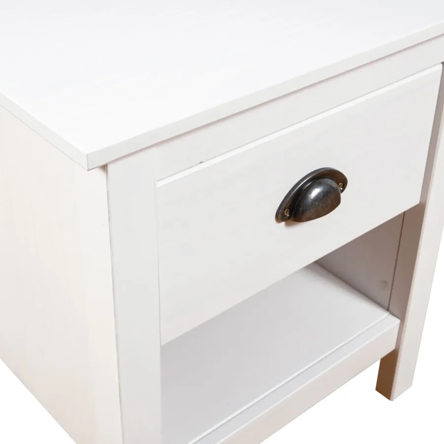 Tables de chevet 2 pcs Hill 46x35x49,5 cm Bois de pin solide - 6