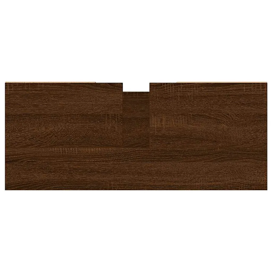 Armoire salle de bain chêne marron 80x33x60cm bois d'ingénierie - 9