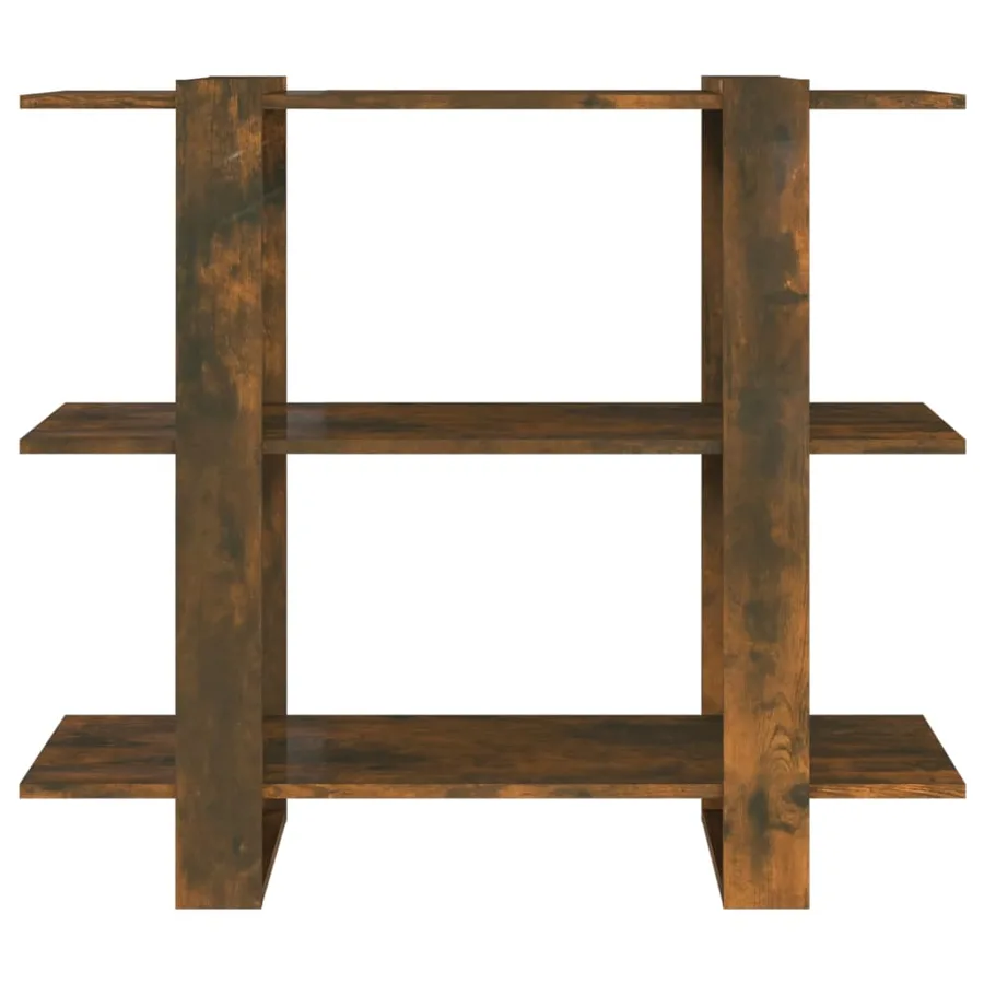 Bibliothèque/Séparateur de pièce Chêne fumé 100x30x87 cm - 3