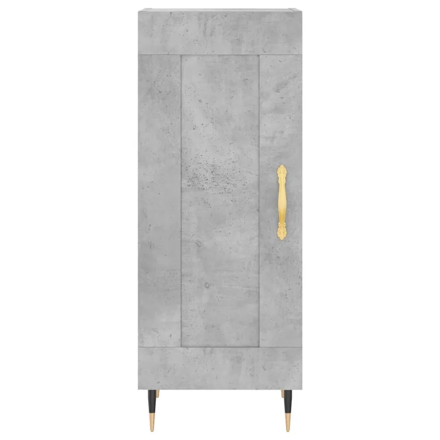 Buffet Gris béton 34,5x34x90 cm Bois d'ingénierie - 5