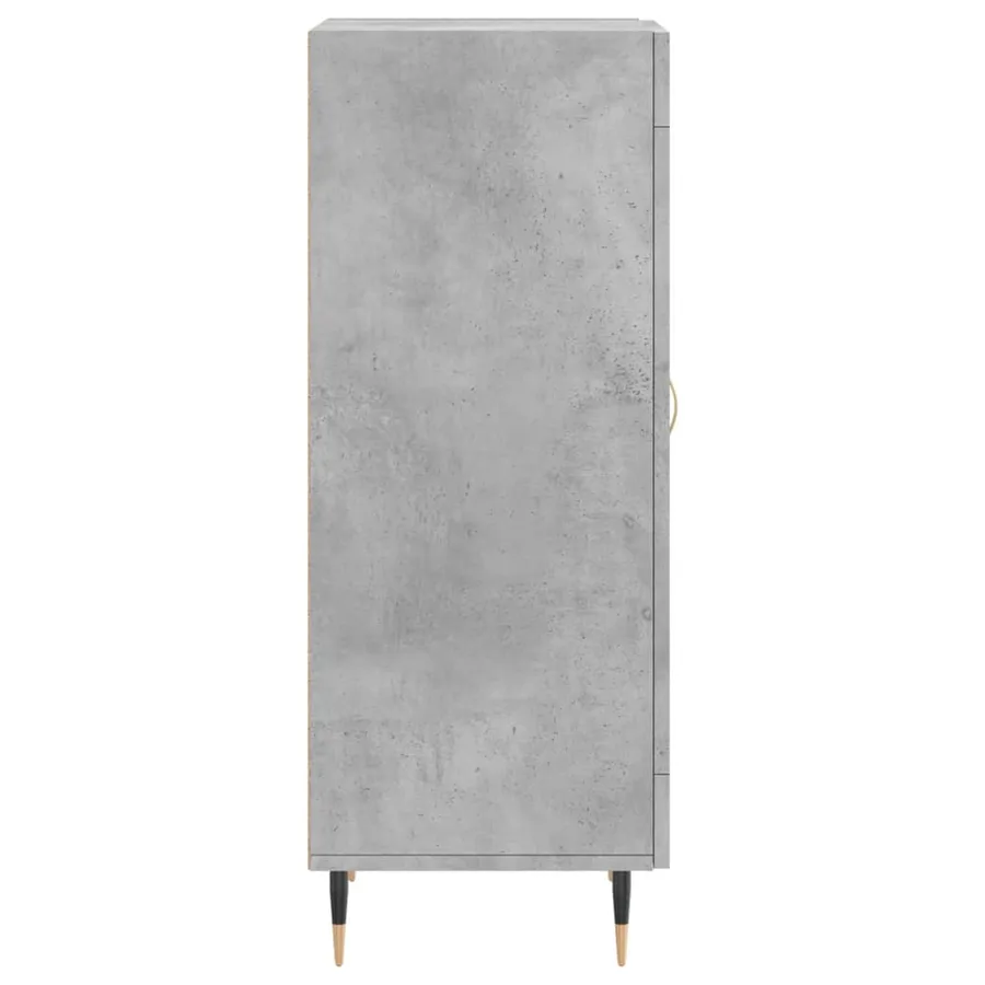 Buffet Gris béton 34,5x34x90 cm Bois d'ingénierie - 7