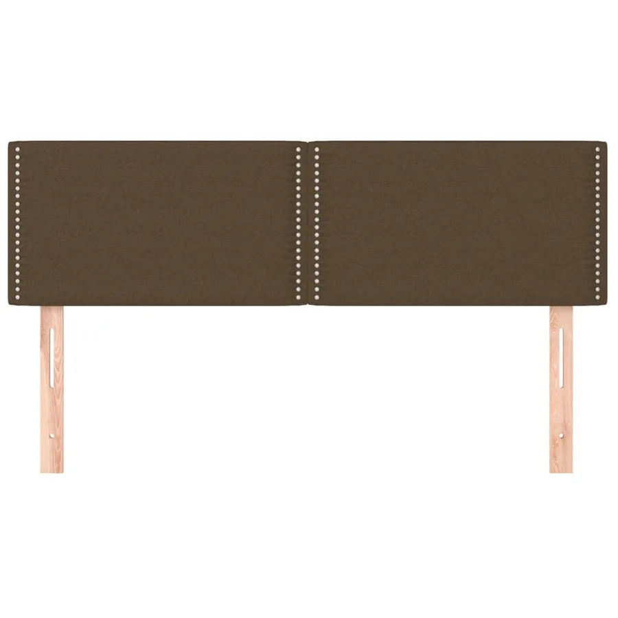 Têtes de lit Marron foncé 144 x 5 x 78/88 cm Tissu - 3