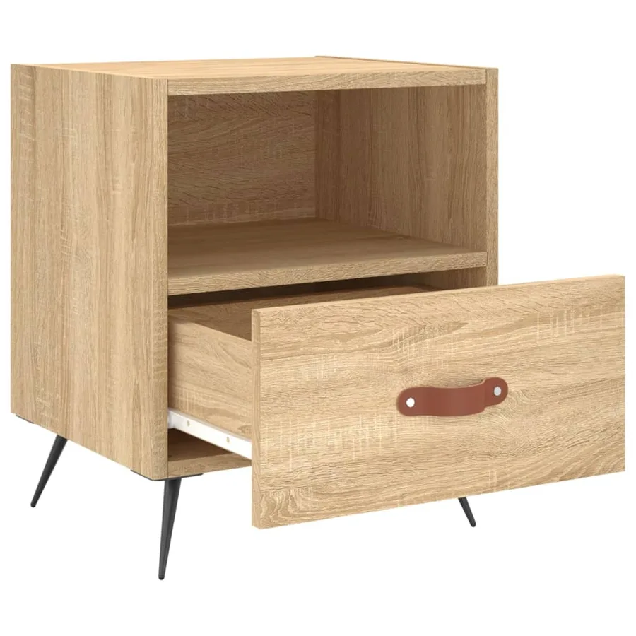 Tables de chevet 2 pcs chêne sonoma 40x35x47,5 cm - 8