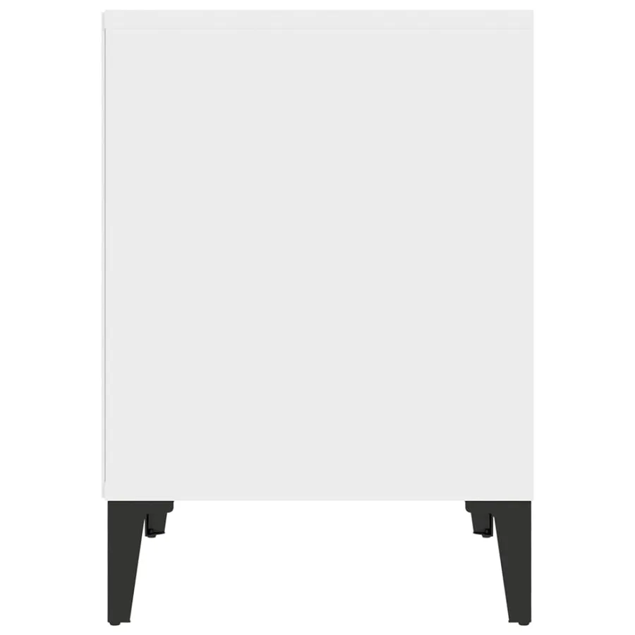 Table de chevet Blanc 40x35x50 cm - 6