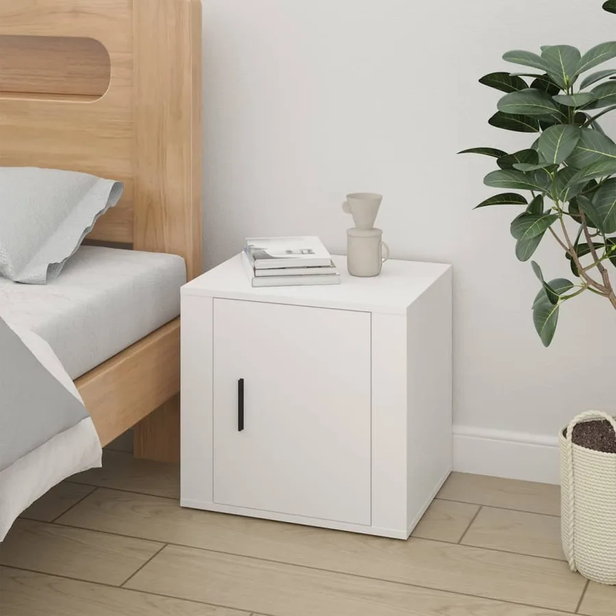 Tables de chevet 2 pcs Blanc 50x39x47 cm - 3