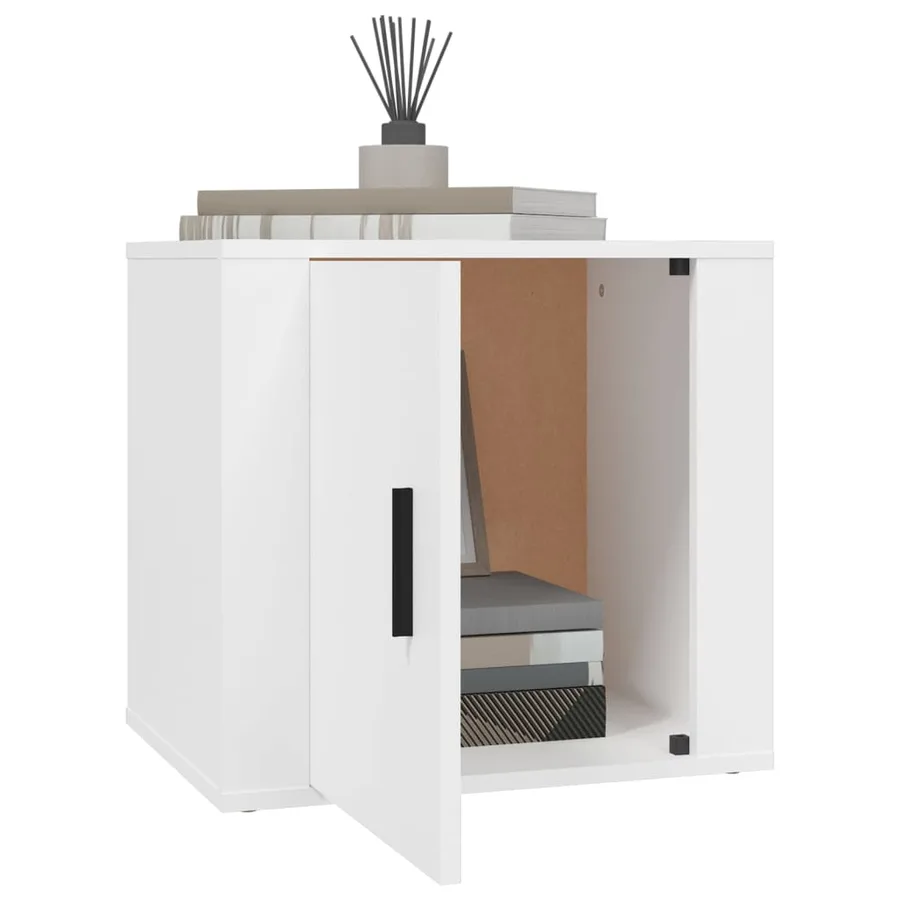 Tables de chevet 2 pcs Blanc 50x39x47 cm - 4