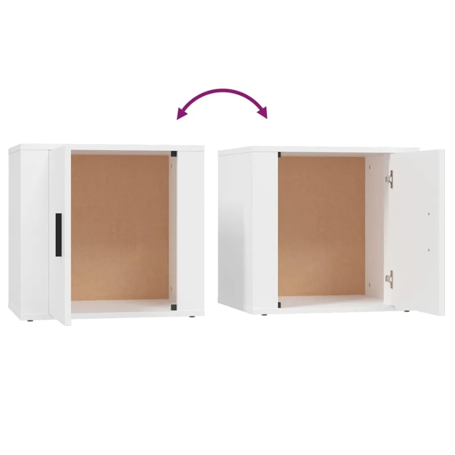 Tables de chevet 2 pcs Blanc 50x39x47 cm - 9