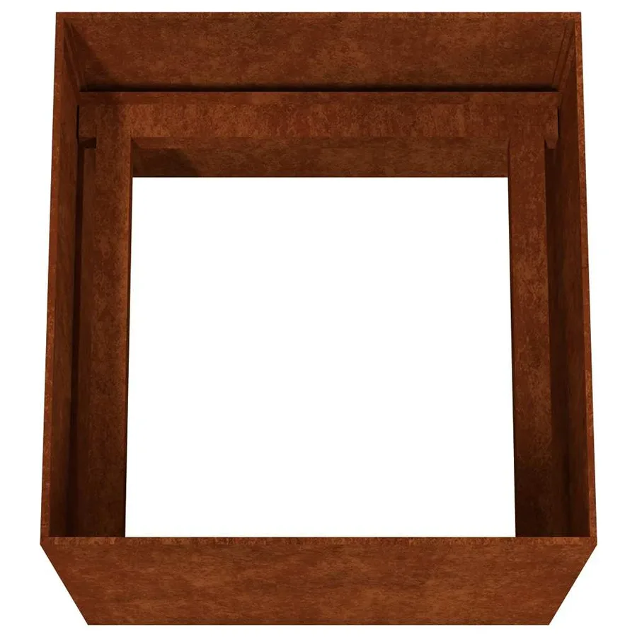 Jardinière 40x41x40 cm acier corten - 4