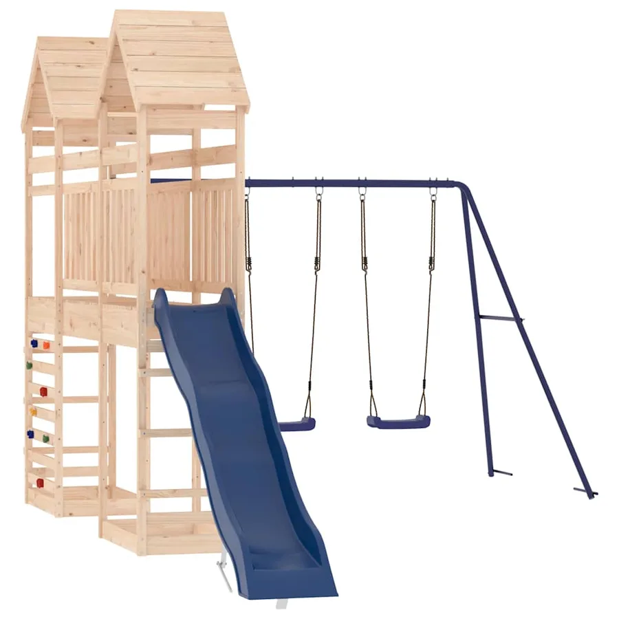 Aire de jeux d'extérieur bois de pin massif - 3