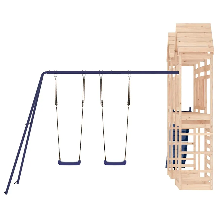 Aire de jeux d'extérieur bois de pin massif - 4