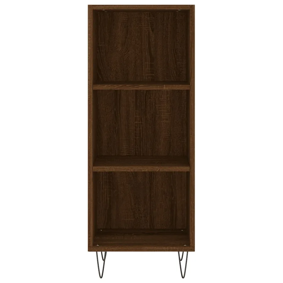 Buffet chêne marron 34,5x32,5x90 cm bois d'ingénierie - 4