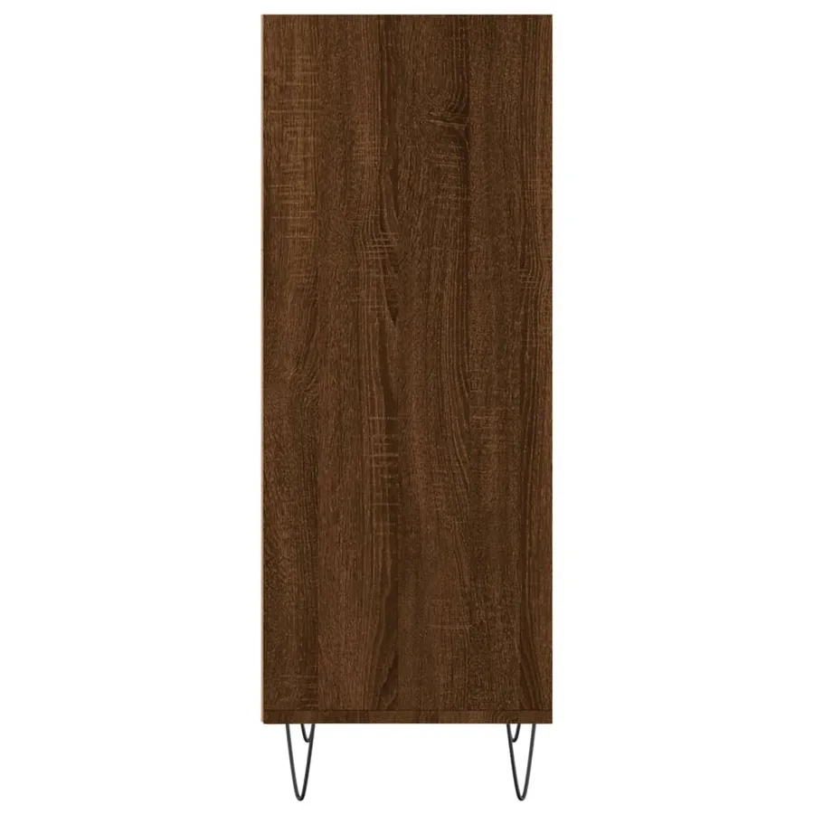 Buffet chêne marron 34,5x32,5x90 cm bois d'ingénierie - 5