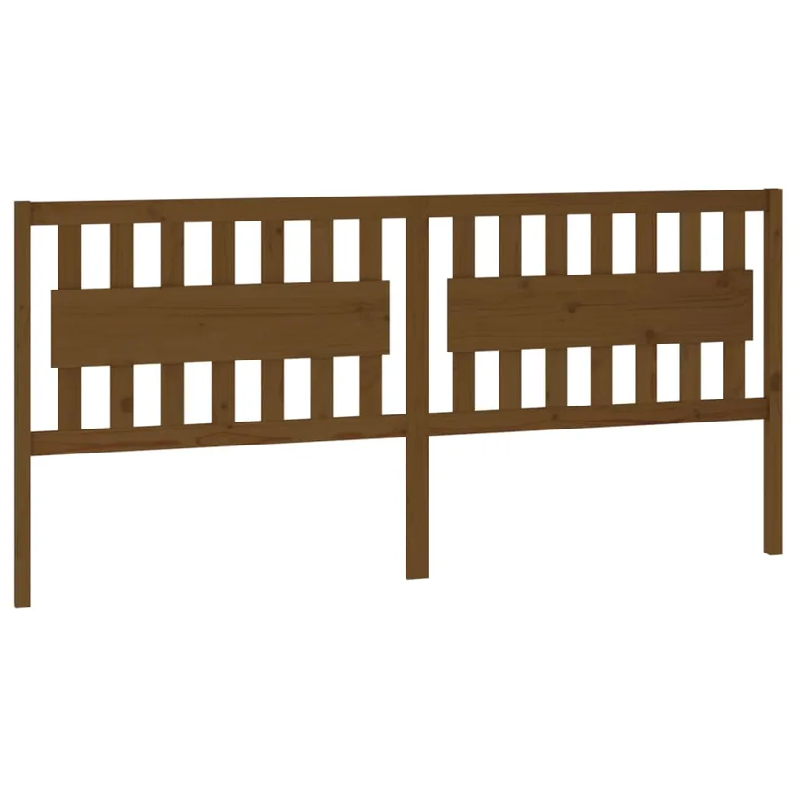 Tête de lit Marron miel 205,5x4x100 cm Bois massif de pin - 2