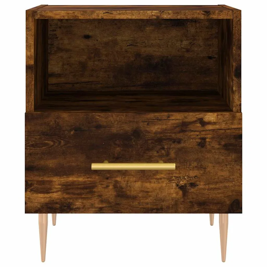 Tables de chevet 2pcs chêne fumé 40x35x47,5cm bois d’ingénierie - 6