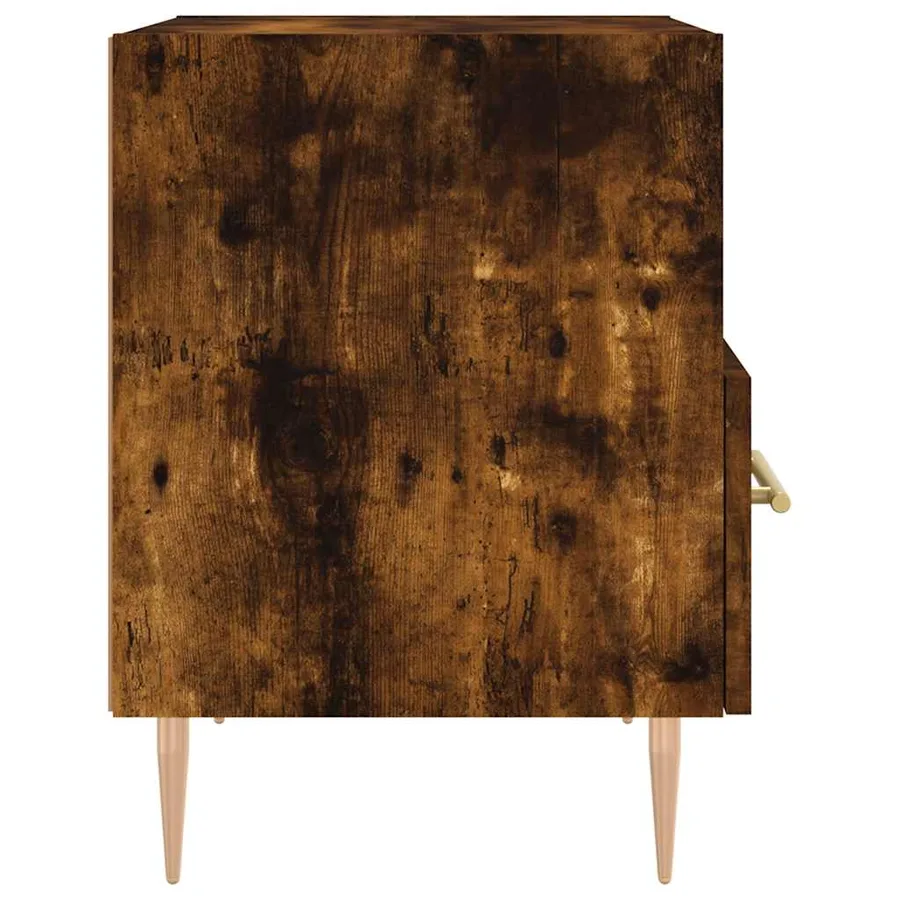 Tables de chevet 2pcs chêne fumé 40x35x47,5cm bois d’ingénierie - 8