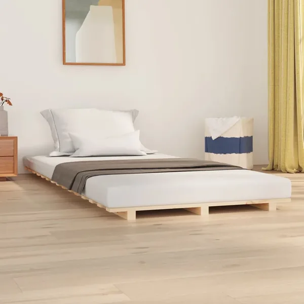 Cadre de lit sans matelas 100x200 cm bois massif de pin