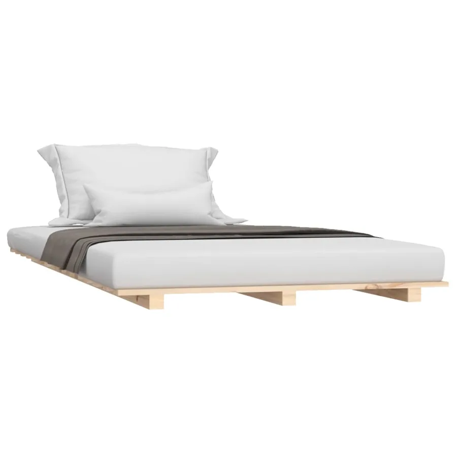 Cadre de lit sans matelas 100x200 cm bois massif de pin - 3