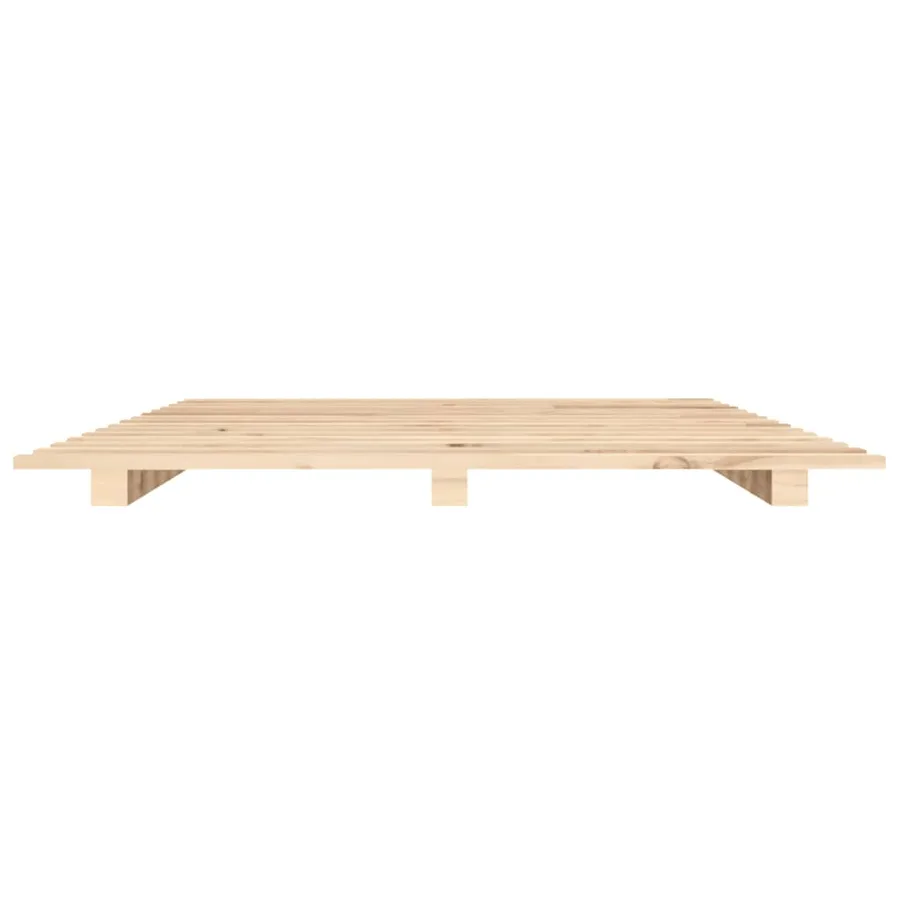 Cadre de lit sans matelas 100x200 cm bois massif de pin - 5