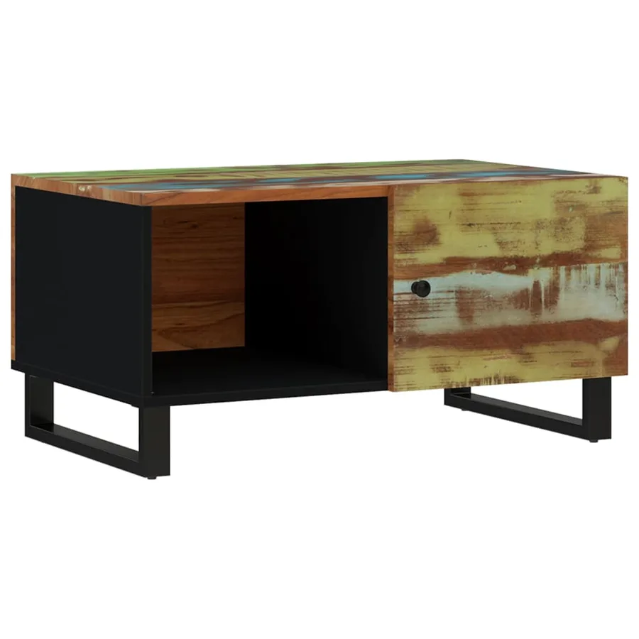 Table basse 80x50x40 cm Bois de récupération et d'ingénierie - 11