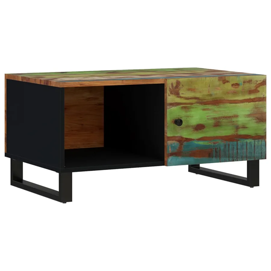 Table basse 80x50x40 cm Bois de récupération et d'ingénierie - 13