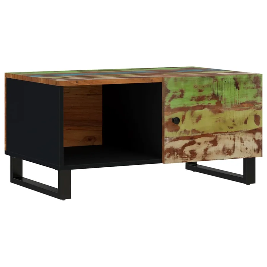 Table basse 80x50x40 cm Bois de récupération et d'ingénierie - 14