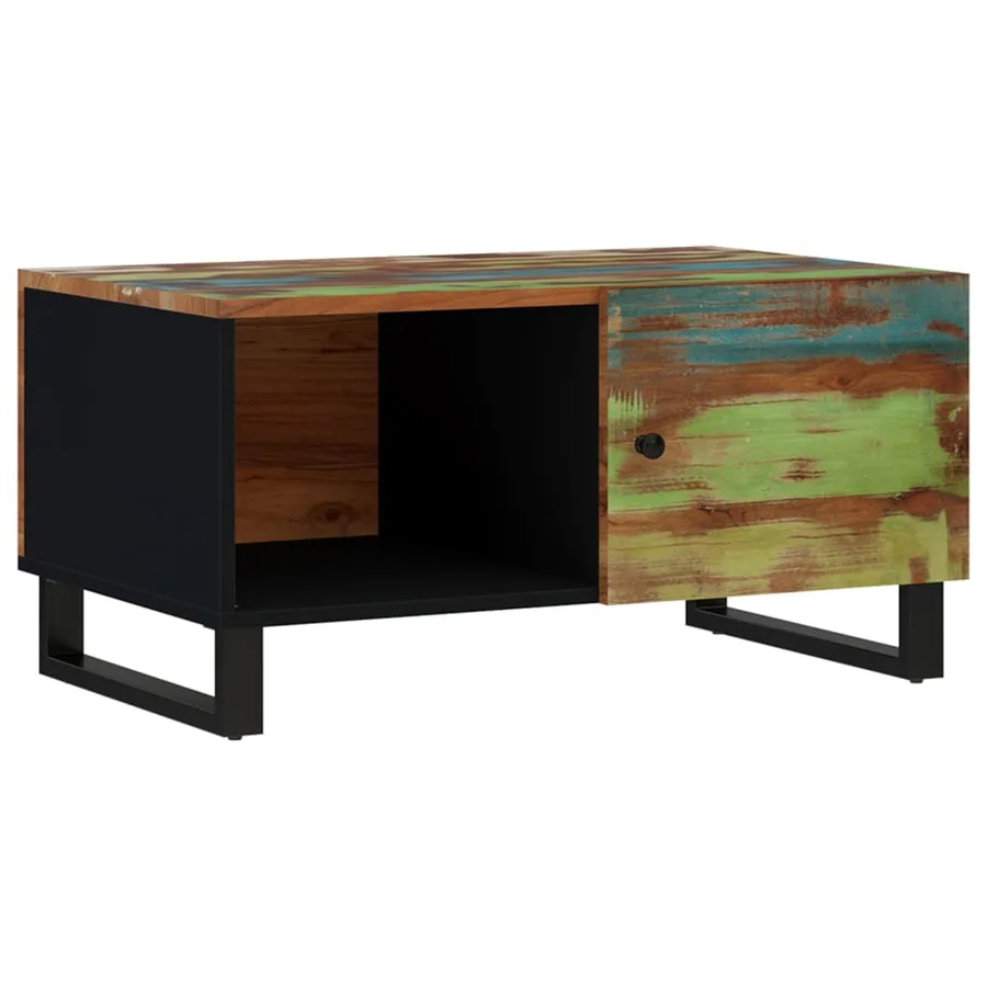 Table basse 80x50x40 cm Bois de récupération et d'ingénierie - 2