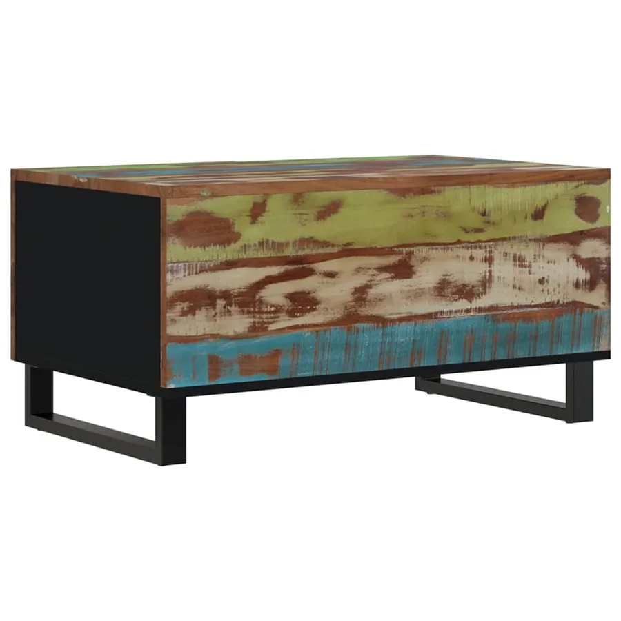Table basse 80x50x40 cm Bois de récupération et d'ingénierie - 7