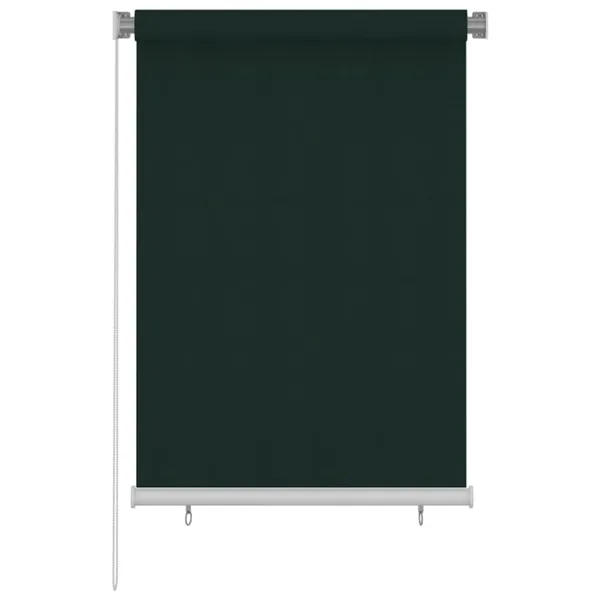 Store roulant d'extérieur 105 (l) x 140 (H) cm vert foncé HDPE