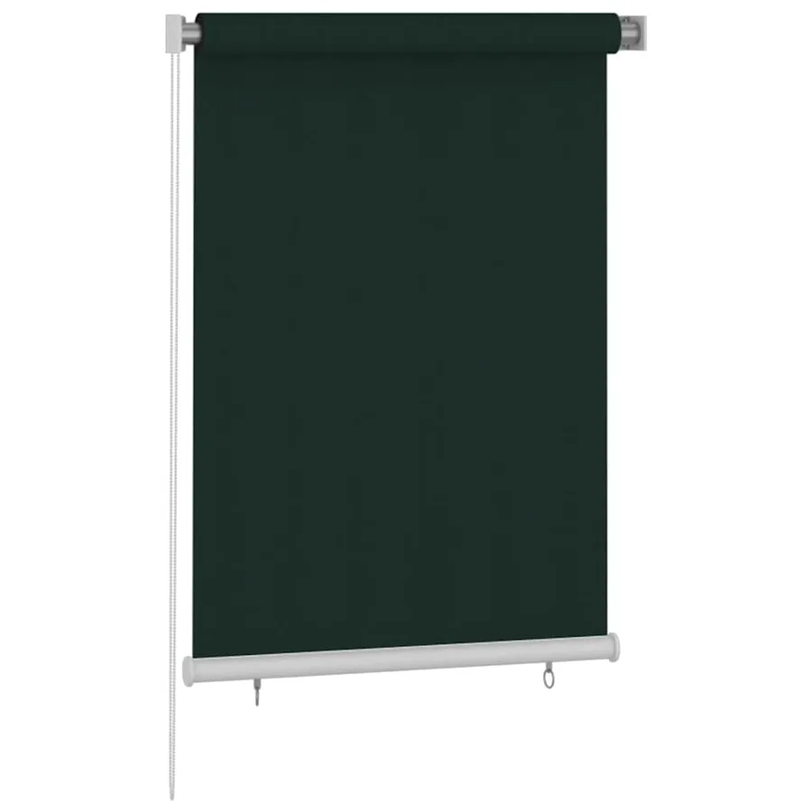 Store roulant d'extérieur 105 (l) x 140 (H) cm vert foncé HDPE - 2