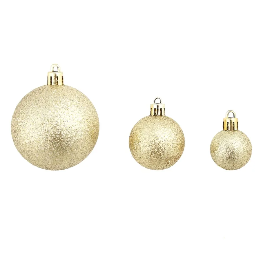 Ensemble de boules de Noël 100 pcs 3/4/6 cm Doré - 6