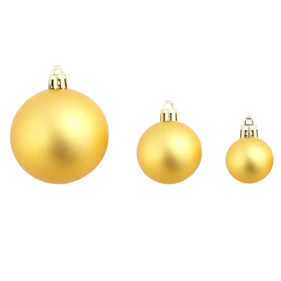 Ensemble de boules de Noël 100 pcs 3/4/6 cm Doré - 8
