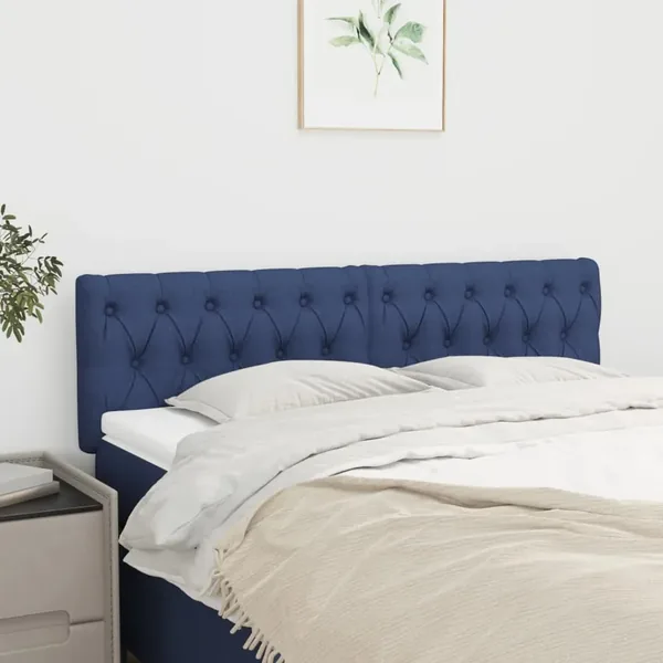 Têtes de lit Bleu 144x7x78/88 cm Tissu
