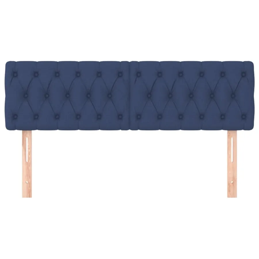 Têtes de lit Bleu 144x7x78/88 cm Tissu - 3