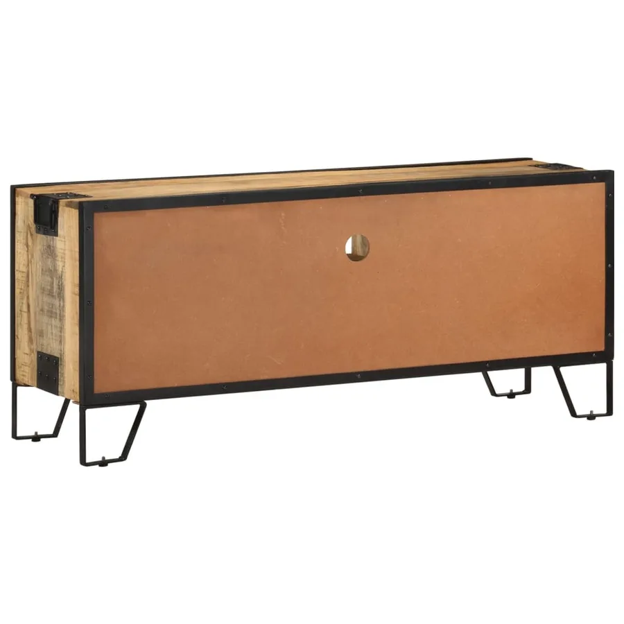 Meuble TV 110x31x46 cm Bois de manguier brut - 3