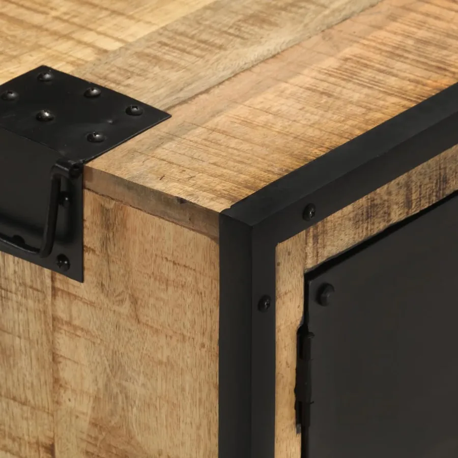 Meuble TV 110x31x46 cm Bois de manguier brut - 6
