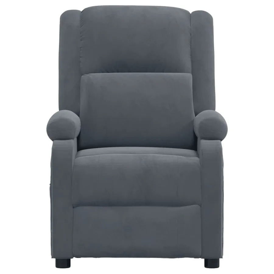 Fauteuil de massage Gris foncé velours - 3