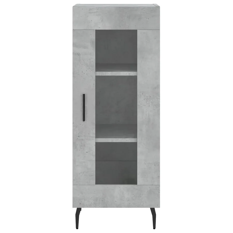 Buffet haut Gris béton 34,5x34x180 cm Bois d'ingénierie - 6
