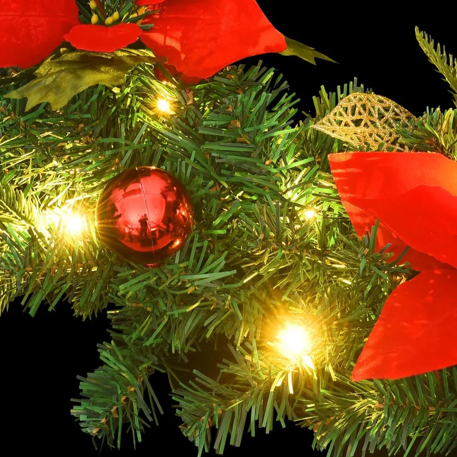 Guirlande de Noël avec lumières LED Vert 2,7 m PVC - 6