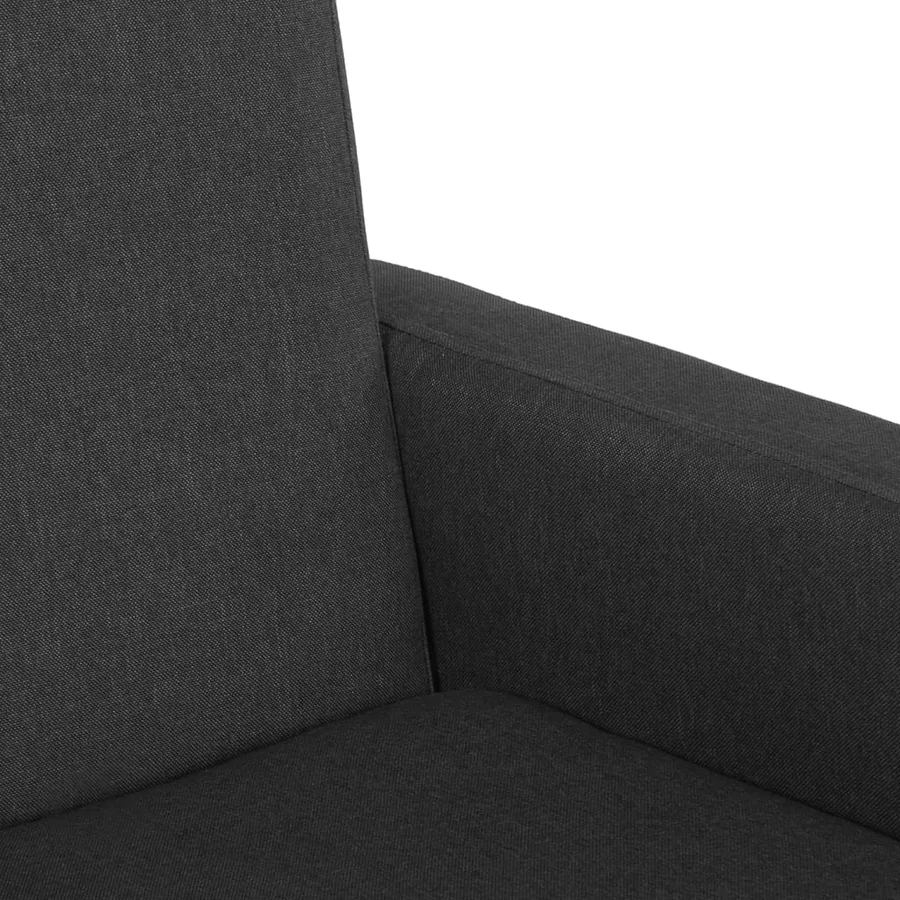 Chaise à bascule Noir Tissu - 6
