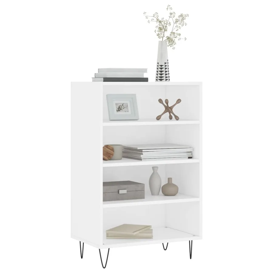 Buffet haut blanc 57x35x90 cm bois d'ingénierie - 3